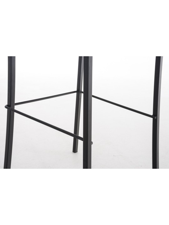 Banqueta alta Avola couro plano B78, preto
