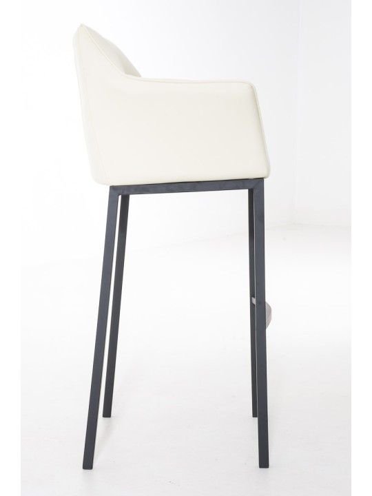 Banqueta alta Damaso B com estrutura de 4 pés, creme Banqueta alta Damaso B com estrutura de 4 pés, creme