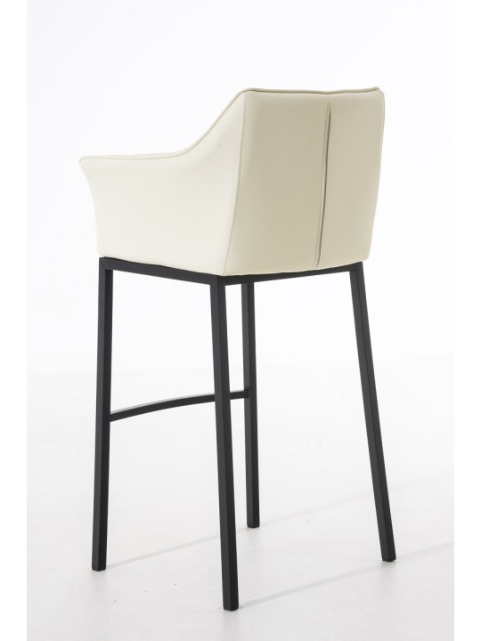 Banqueta alta Damaso B com estrutura de 4 pés, creme Banqueta alta Damaso B com estrutura de 4 pés, creme