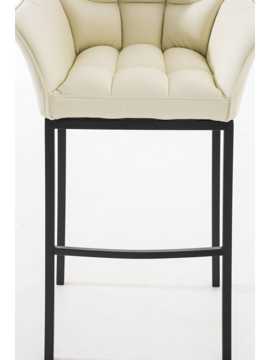 Banqueta alta Damaso B com estrutura de 4 pés, creme Banqueta alta Damaso B com estrutura de 4 pés, creme