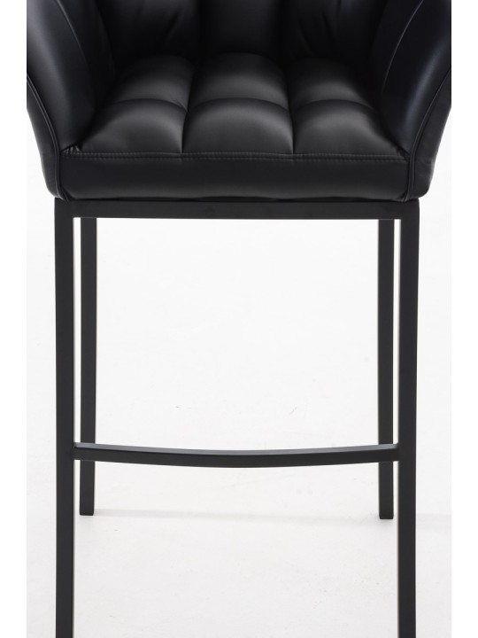 Banqueta alta Damaso B com estrutura de 4 pés, preto