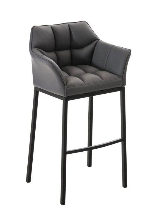 Banqueta alta Damaso B com estrutura de 4 pés, cinza Banqueta alta Damaso B com estrutura de 4 pés, cinza