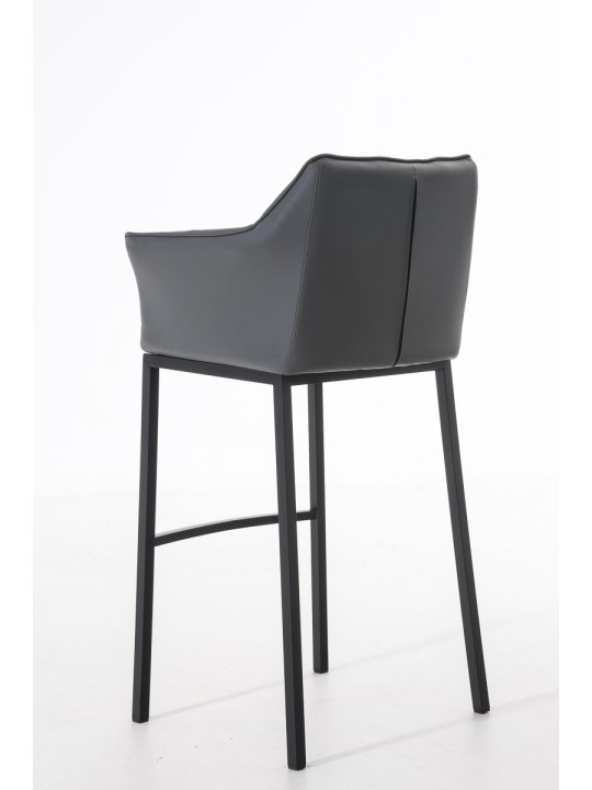 Banqueta alta Damaso B com estrutura de 4 pés, cinza Banqueta alta Damaso B com estrutura de 4 pés, cinza