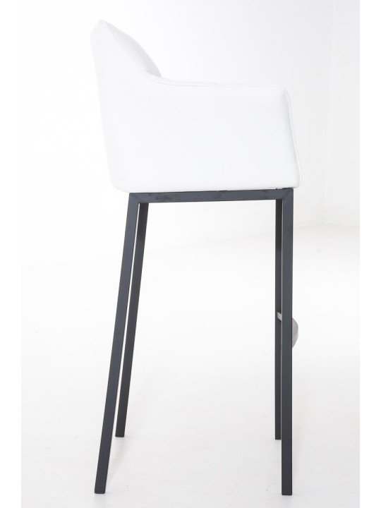 Banqueta alta Damaso B com estrutura de 4 pés, branco Banqueta alta Damaso B com estrutura de 4 pés, branco