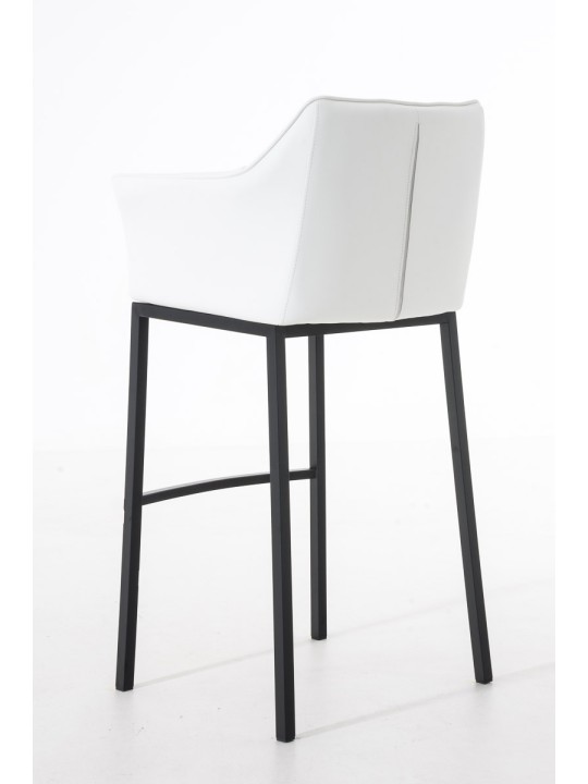 Banqueta alta Damaso B com estrutura de 4 pés, branco Banqueta alta Damaso B com estrutura de 4 pés, branco
