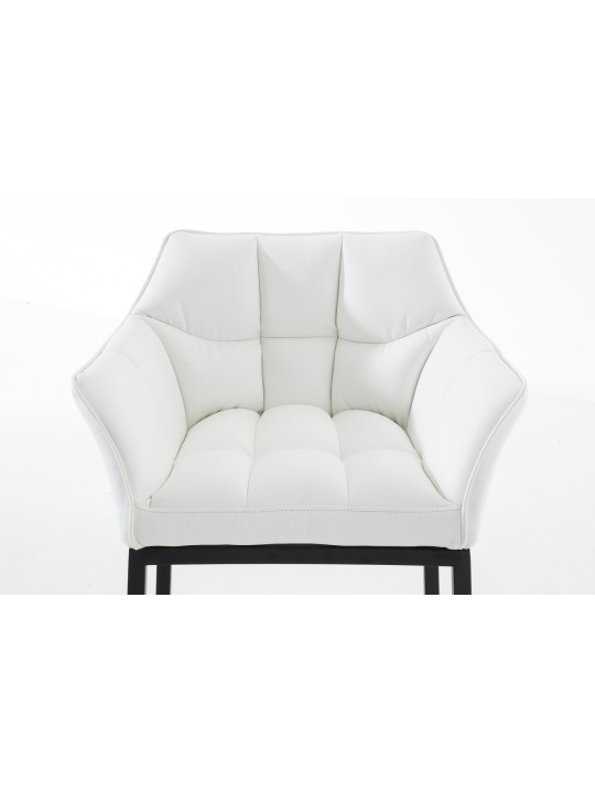 Banqueta alta Damaso B com estrutura de 4 pés, branco Banqueta alta Damaso B com estrutura de 4 pés, branco