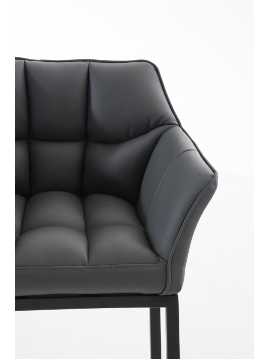 Banqueta alta Damaso B com estrutura de 4 pés, cinza Banqueta alta Damaso B com estrutura de 4 pés, cinza