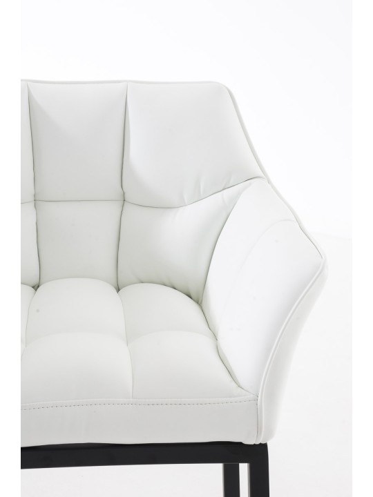 Banqueta alta Damaso B com estrutura de 4 pés, branco Banqueta alta Damaso B com estrutura de 4 pés, branco