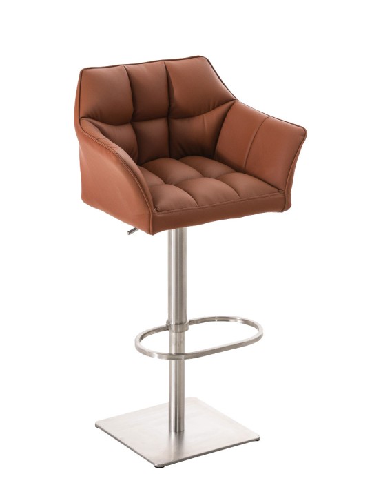Banqueta alta Damaso E, castanho claro