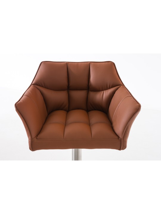 Banqueta alta Damaso E, castanho claro