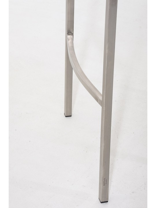 Banqueta alta Damaso E com estrutura de 4 pés, castanho