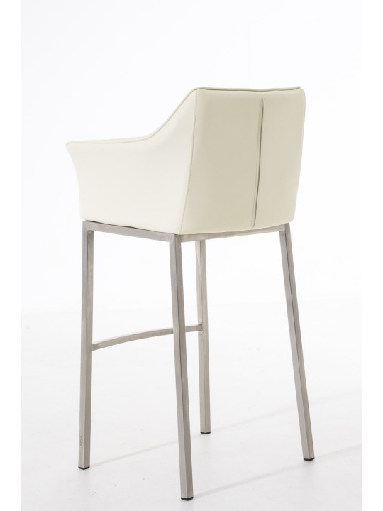 Banqueta alta Damaso E com estrutura de 4 pés, creme Banqueta alta Damaso E com estrutura de 4 pés, creme