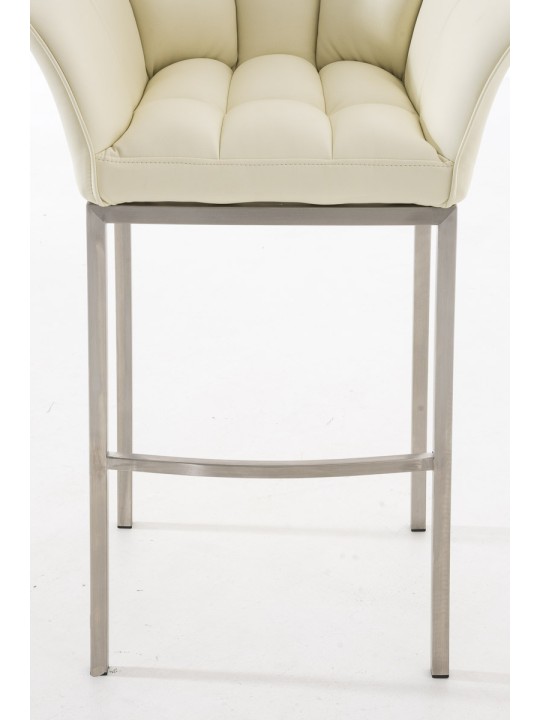 Banqueta alta Damaso E com estrutura de 4 pés, creme Banqueta alta Damaso E com estrutura de 4 pés, creme
