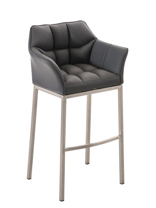 Banqueta alta Damaso E com estrutura de 4 pés, cinza Banqueta alta Damaso E com estrutura de 4 pés, cinza