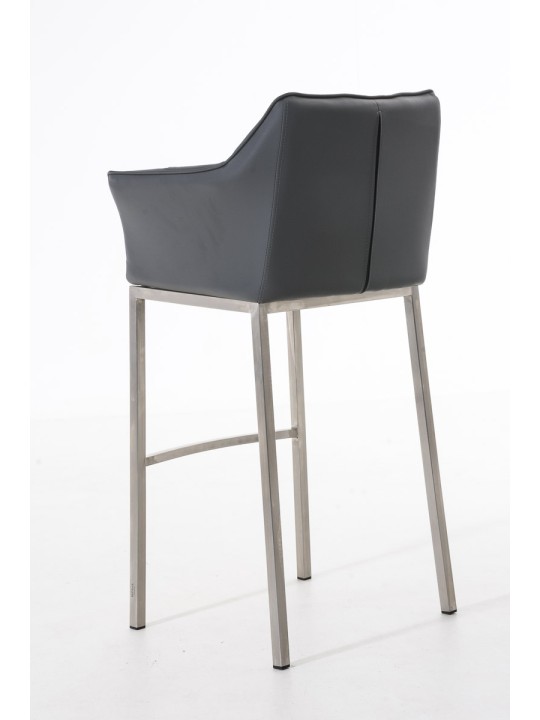 Banqueta alta Damaso E com estrutura de 4 pés, cinza Banqueta alta Damaso E com estrutura de 4 pés, cinza
