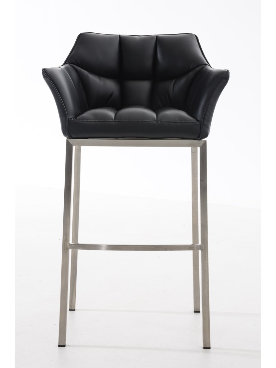 Banqueta alta Damaso E com estrutura de 4 pés, preto