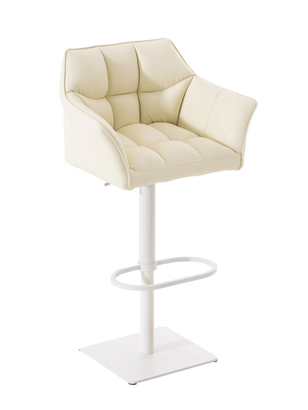 Banqueta alta Damaso W, creme