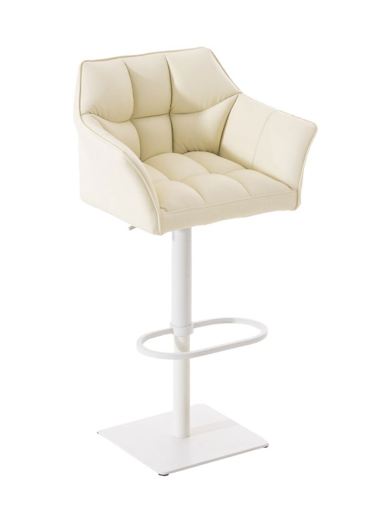 Banqueta alta Damaso W, creme