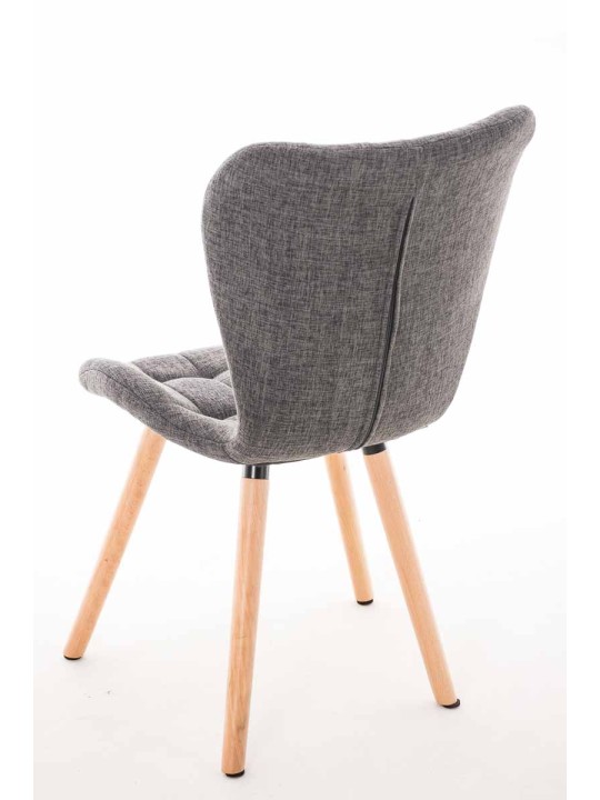 Cadeira Elda tecido natural, cinza claro