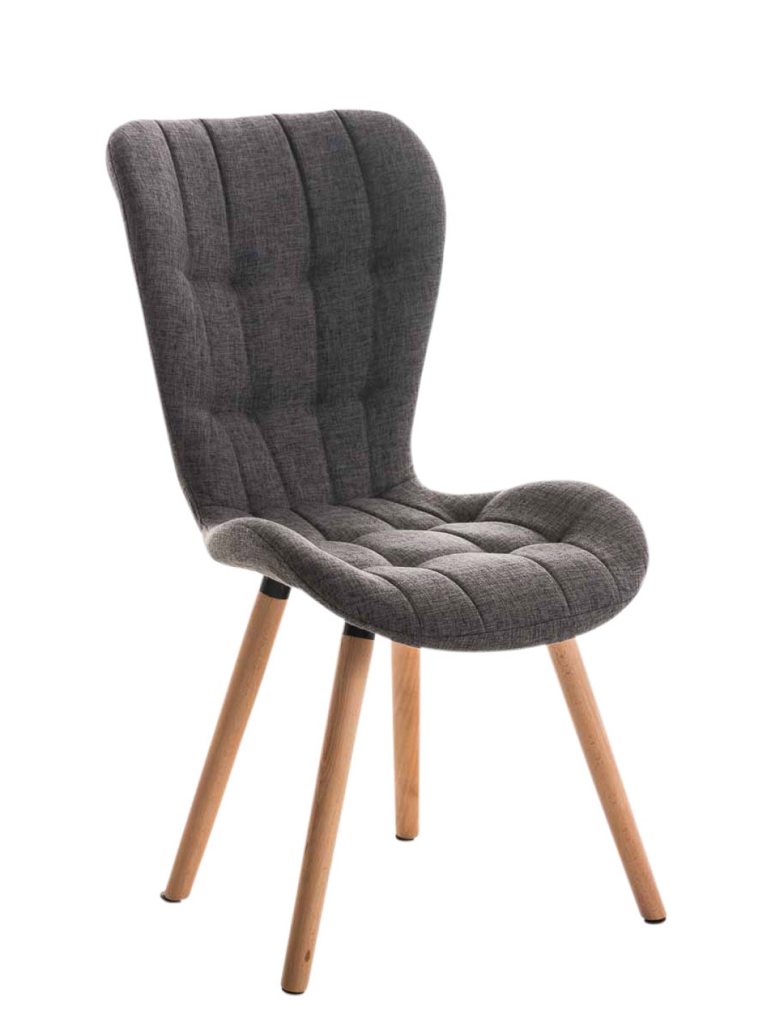 Cadeira Elda tecido natural, cinza claro