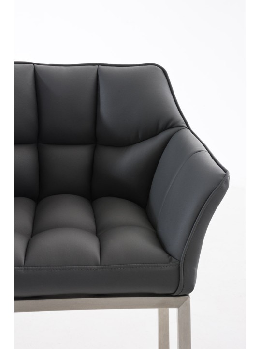 Banqueta alta Damaso E com estrutura de 4 pés, cinza Banqueta alta Damaso E com estrutura de 4 pés, cinza