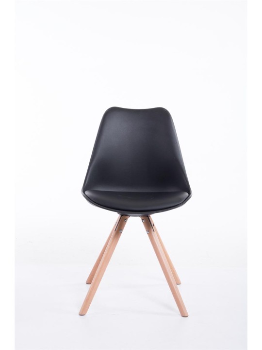 Cadeira redonda para visitantes Toulouse Natura, preto