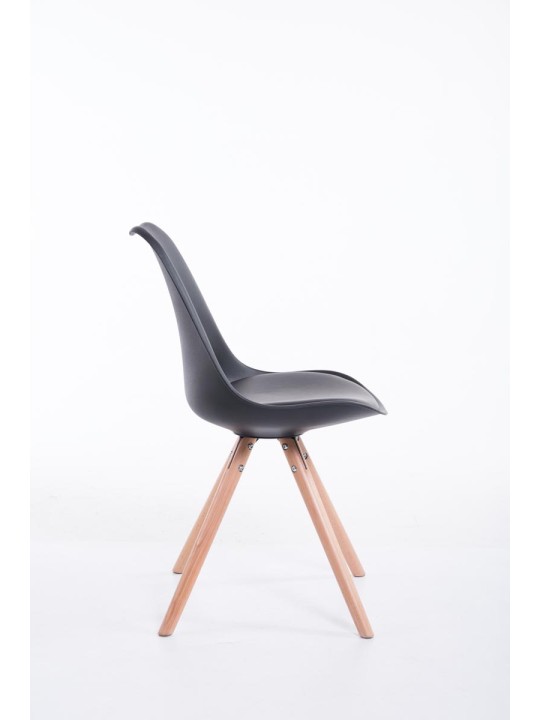 Cadeira redonda para visitantes Toulouse Natura, preto