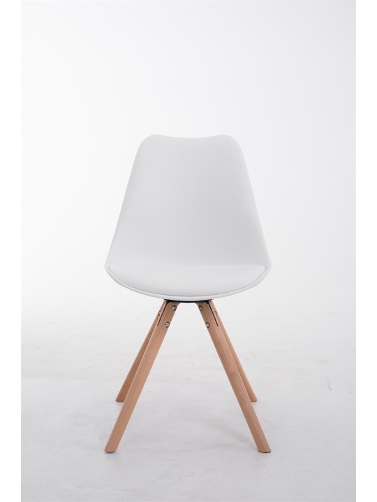 Cadeira redonda para visitantes Toulouse Natura, branco