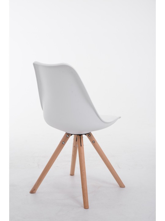 Cadeira redonda para visitantes Toulouse Natura, branco