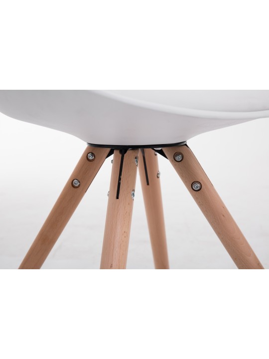 Cadeira redonda para visitantes Toulouse Natura, branco