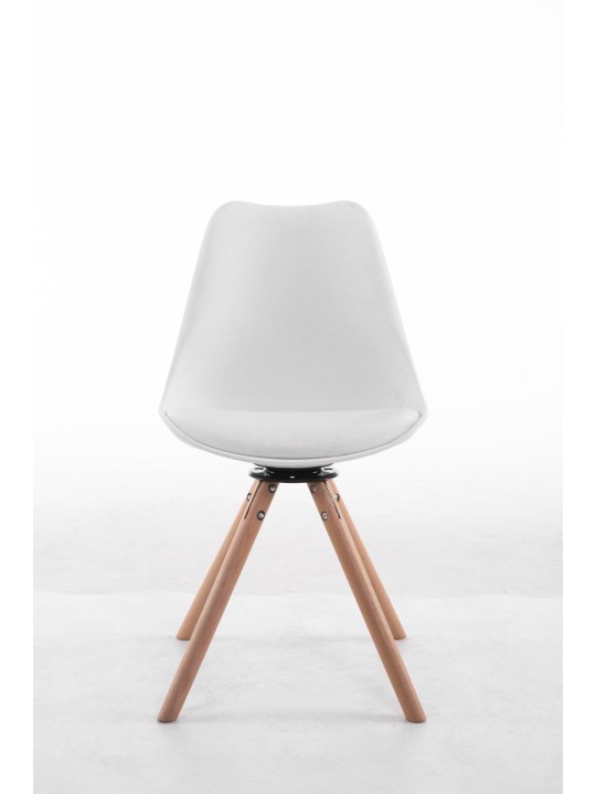 Cadeira para visitante Troyes Giratória Natura Redonda, branco