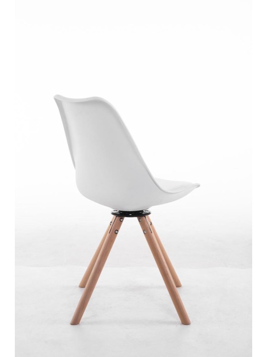 Cadeira para visitante Troyes Giratória Natura Redonda, branco