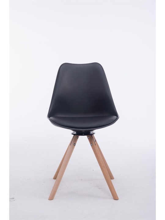 Cadeira para visitante Troyes Giratória Natura Redonda, preto