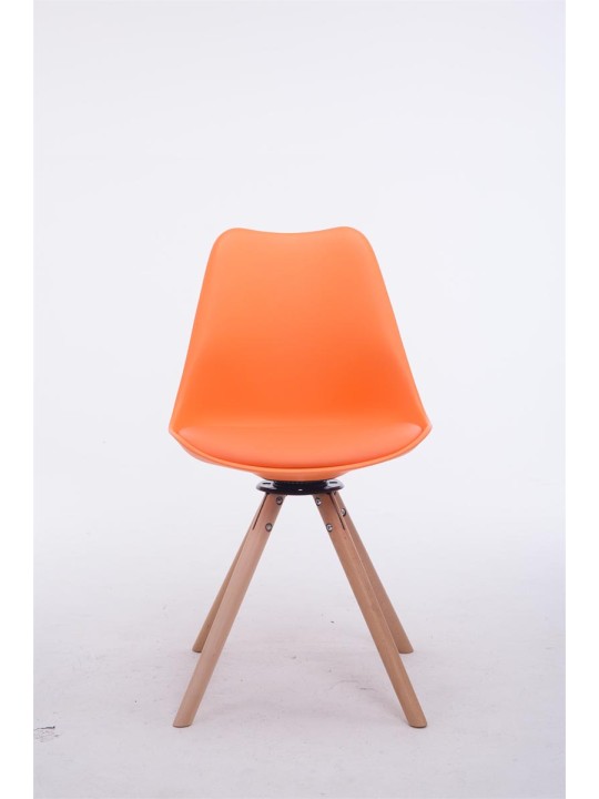 Cadeira para visitante Troyes Giratória Natura Redonda, laranja