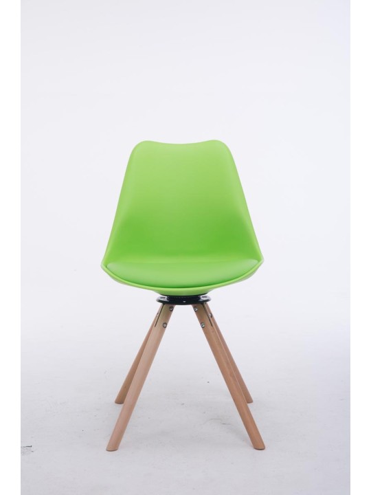 Cadeira para visitante Troyes Giratória Natura Redonda, verde