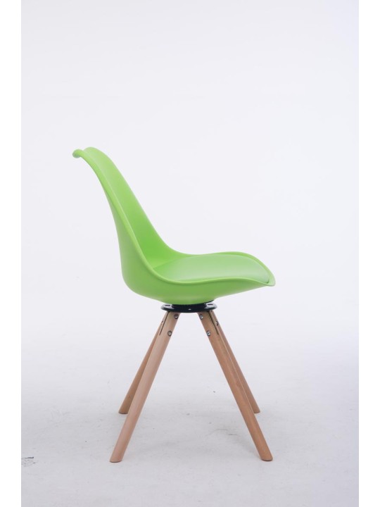 Cadeira para visitante Troyes Giratória Natura Redonda, verde