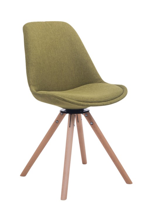 Cadeira Giratória Troyes Tecido Natura Redonda, verde