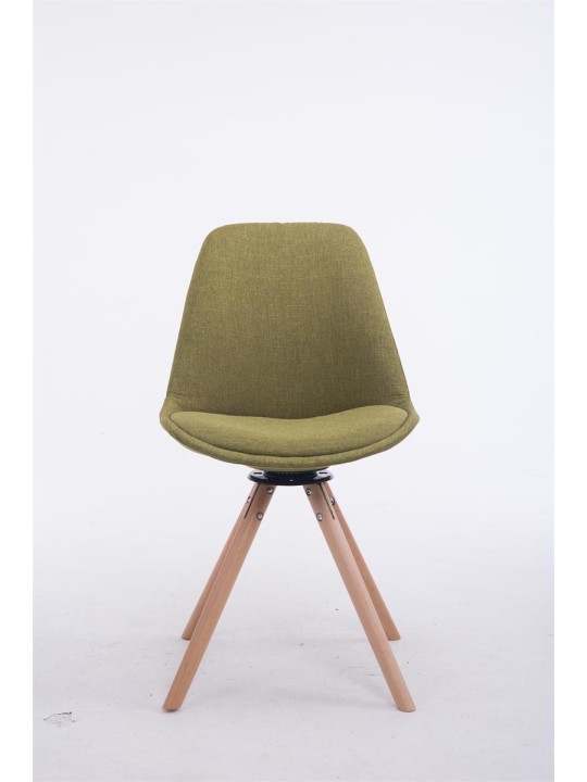 Cadeira Giratória Troyes Tecido Natura Redonda, verde