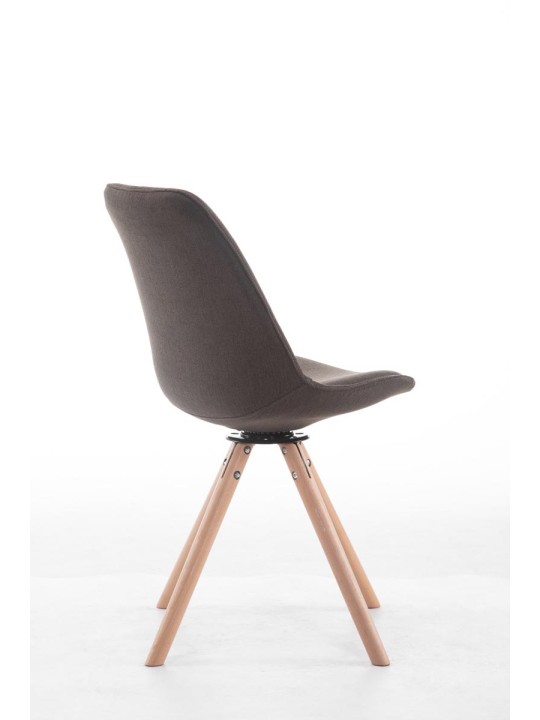 Cadeira Giratória Troyes Tecido Natura Redonda, cinza escuro