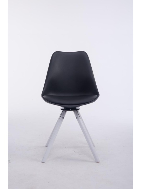 Cadeira para visitantes Troyes giratória, preto