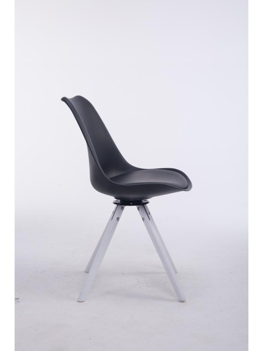 Cadeira para visitantes Troyes giratória, preto