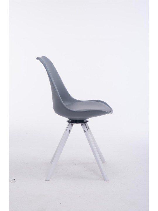 Cadeira para visitantes Troyes giratória, cinza