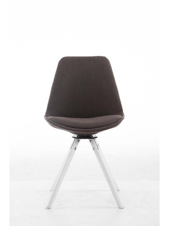 Cadeira para visitantes Troyes giratória de tecido redondo, cinza escuro