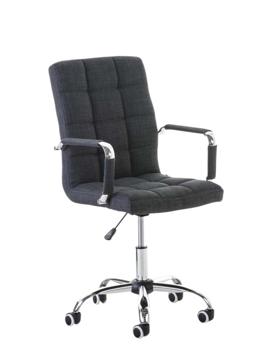 Cadeira de escritório Deli V2 em tecido, cinza