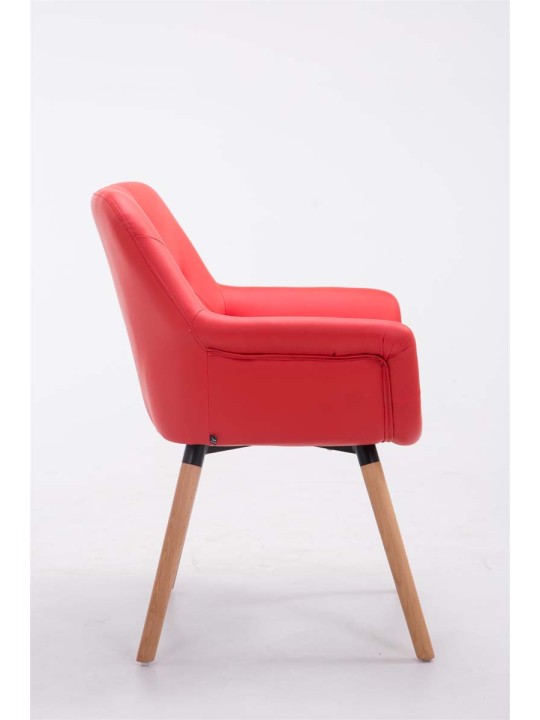 Cadeira para visitantes natural Cassidy, vermelho