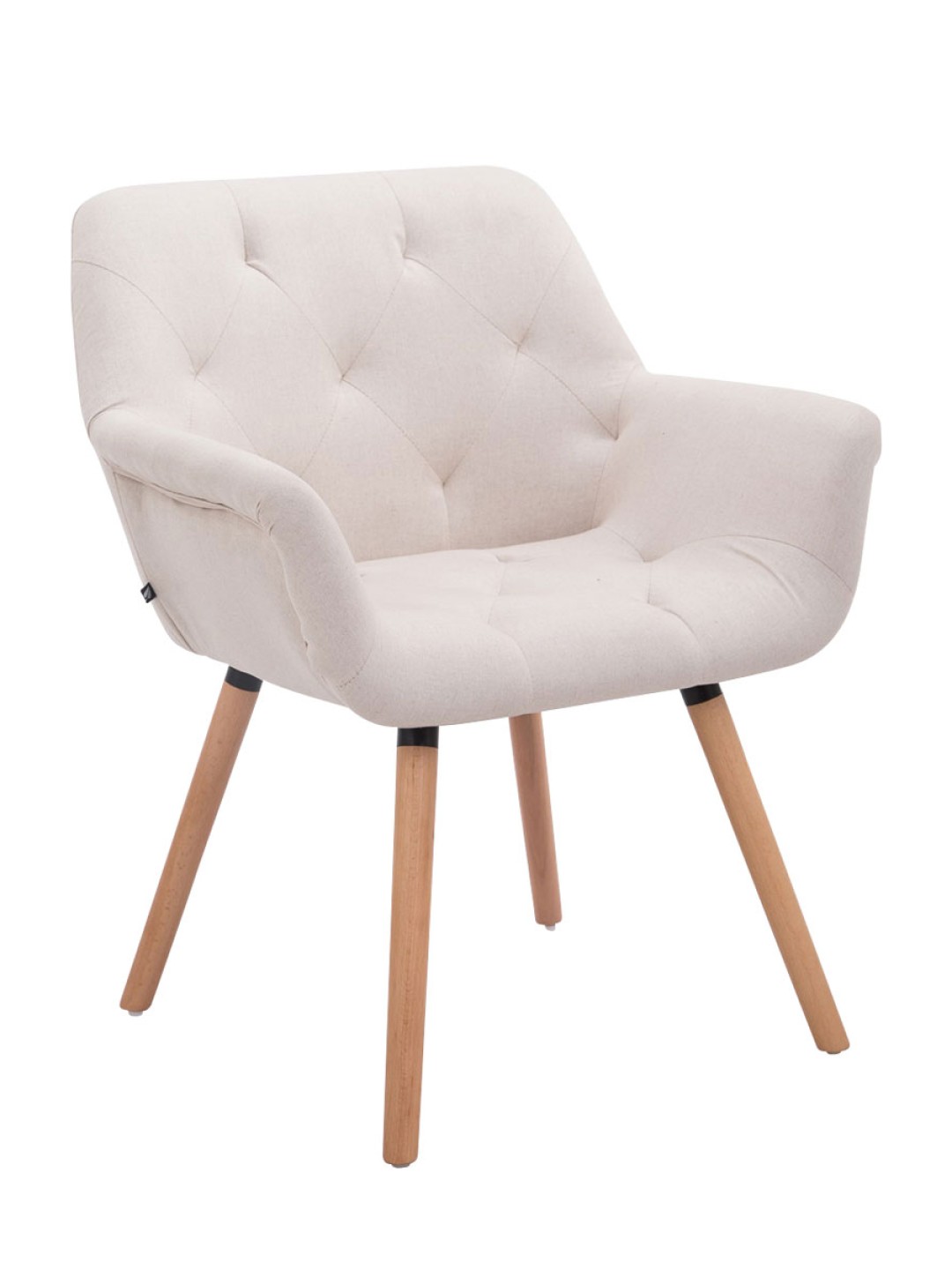 Cadeira para visitantes Cassidy tecido natural, bege