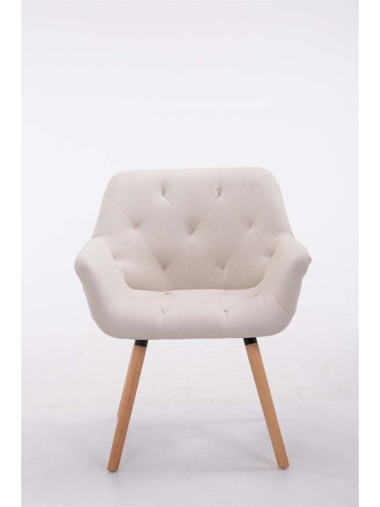 Cadeira para visitantes Cassidy tecido natural, bege Cadeira para visitantes Cassidy tecido natural, bege