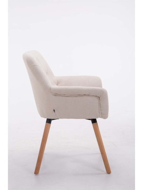 Cadeira para visitantes Cassidy tecido natural, bege Cadeira para visitantes Cassidy tecido natural, bege