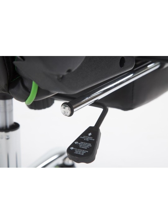 Cadeira de escritório de corrida Limit com apoio para pés, preto/verde