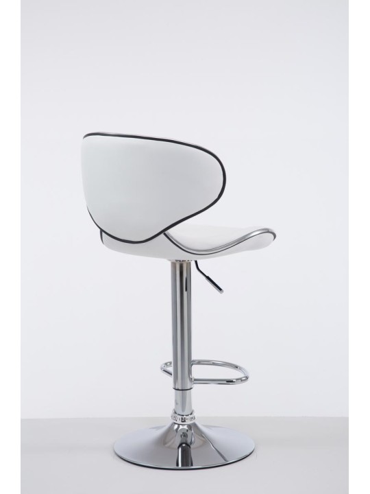 Banqueta alta Las Vegas V2 cromado, branco
